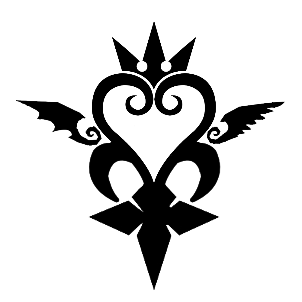 Kingdom Hearts Logo Png Clipart (white, silver, black)