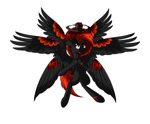 Winged Unicorn Png File (black)