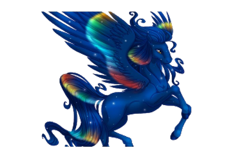 Winged Unicorn Png Image (black, navy)