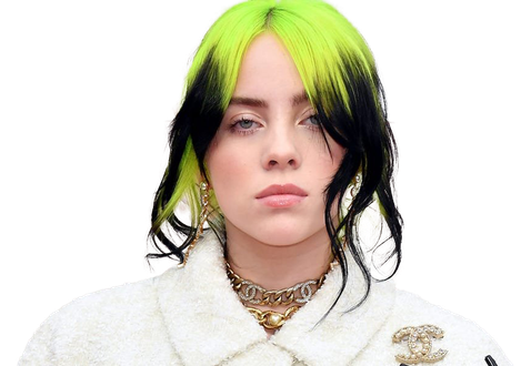 Singer Billie Eilish Png Free Download (black, white, beige, lavender)