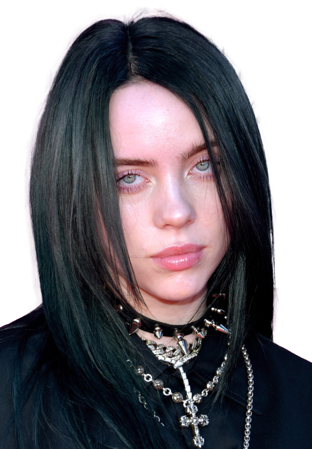 Singer Billie Eilish Png Image (black)