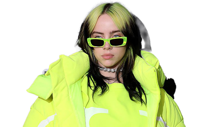 Singer Billie Eilish Png Photos (black, white, mint)