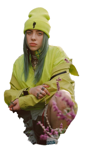 Singer Billie Eilish Png Pic (black)