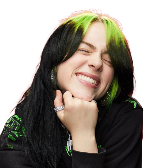 Singer Billie Eilish Png Transparent (black)