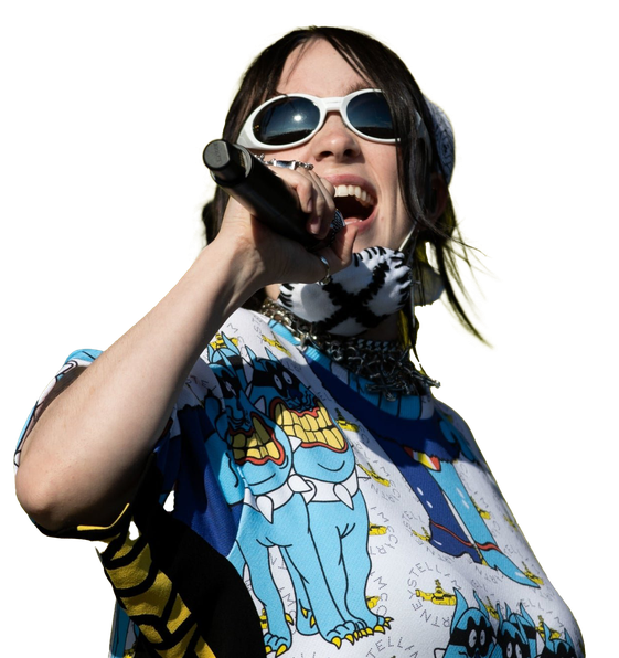 Singer Billie Eilish Transparent Png (black)