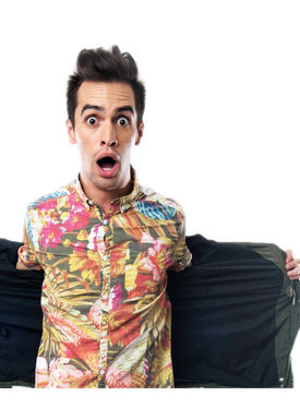 Singer Brendon Urie Transparent Background (black)