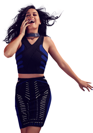 Singer Katy Perry Png File (black)