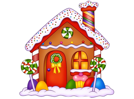 Gingerbread House Png Picture (black, white)