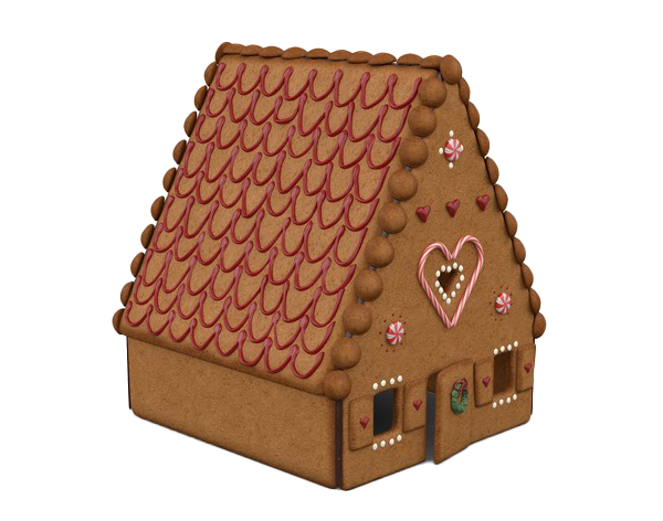 Gingerbread House Transparent Png (olive, chocolate, white)