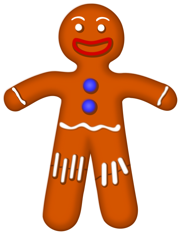 Gingerbread Woman Png Image (black, chocolate)