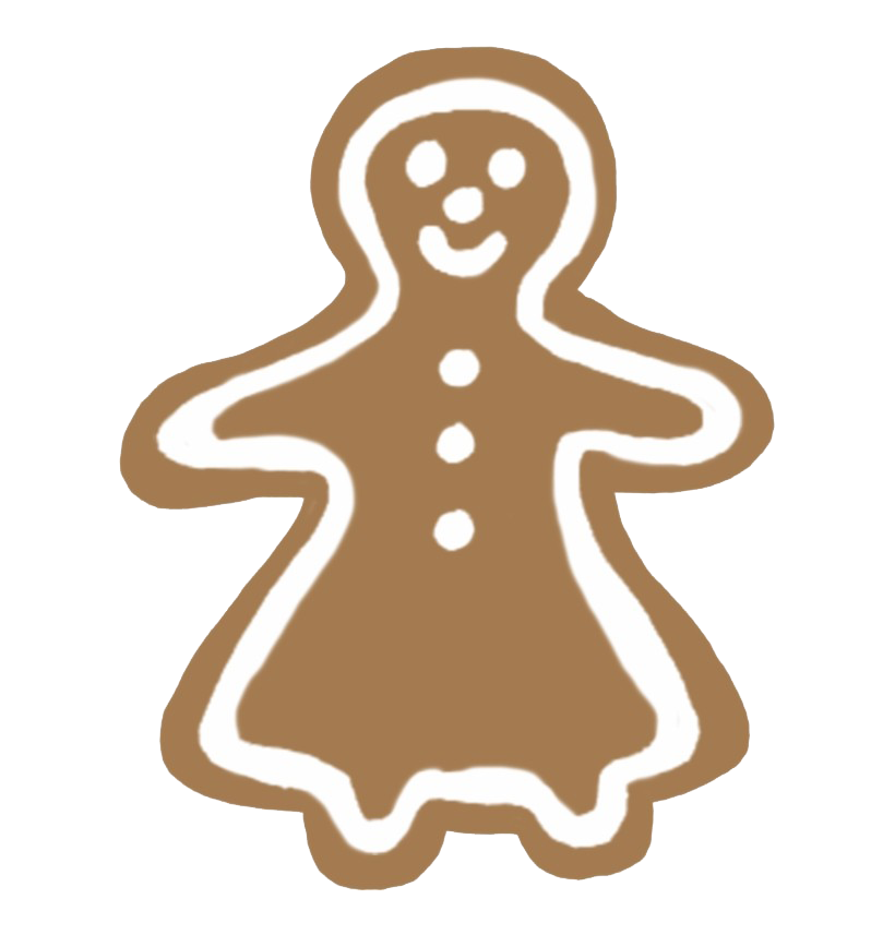 Gingerbread Woman Png Photos (gray, white)