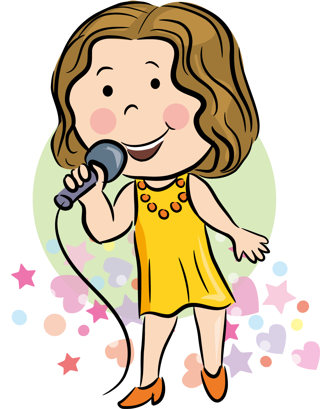 Singing Music Png Photo (gold, mint, black, beige, pink)