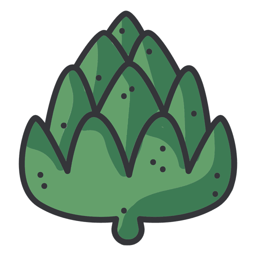 Single Artichoke Png File (black, gray, teal)