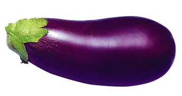 Single Brinjal Eggplant Png Image (indigo, black)