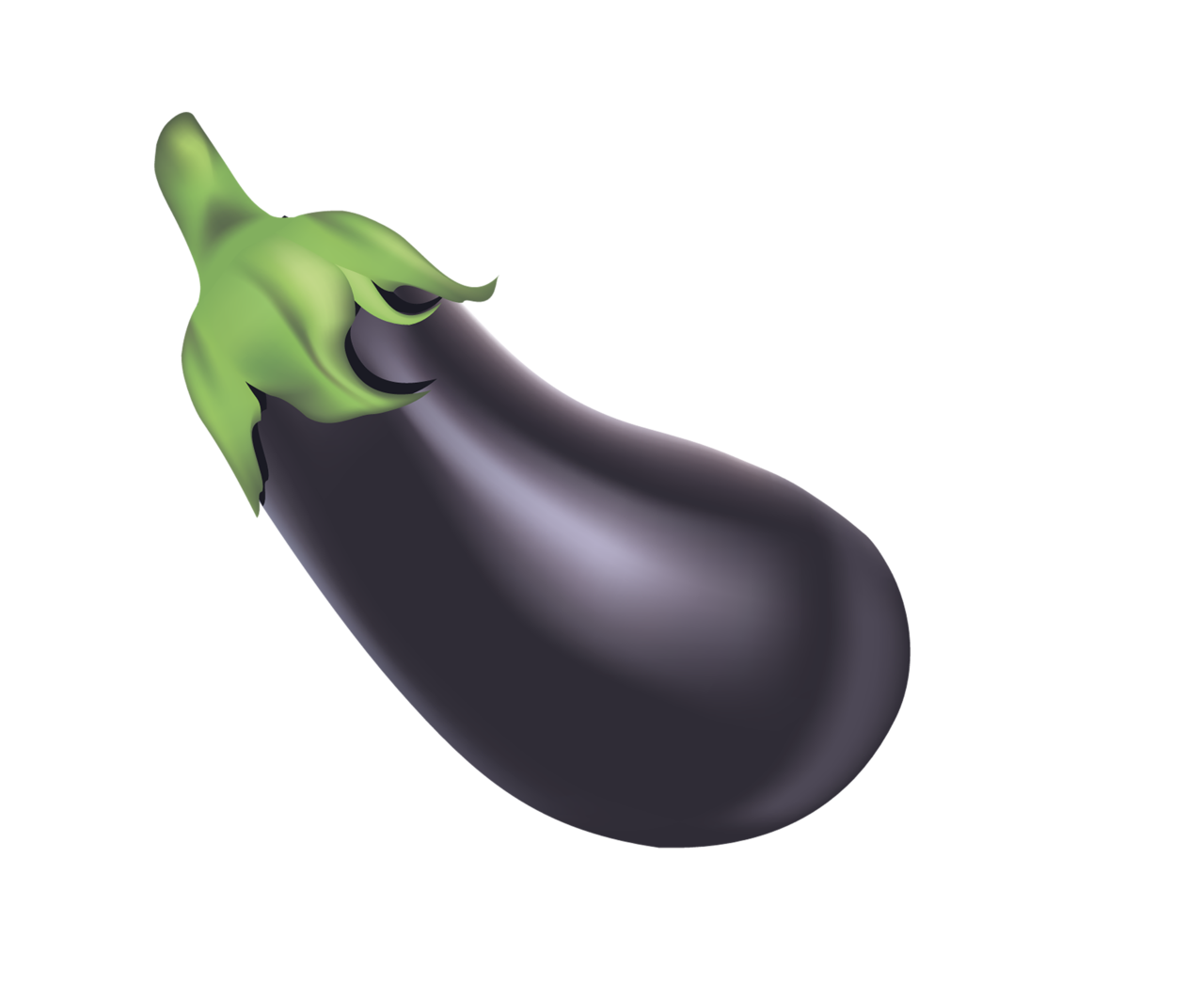 Single Brinjal Eggplant Png Transparent Image (indigo, black)