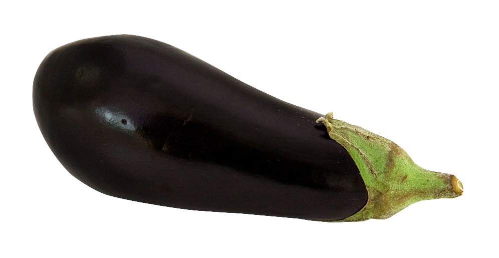 Single Brinjal Eggplant Transparent Png (white, black)