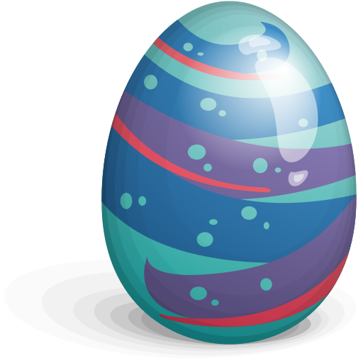 Single Easter Egg Png Transparent (black, indigo, teal, gray)