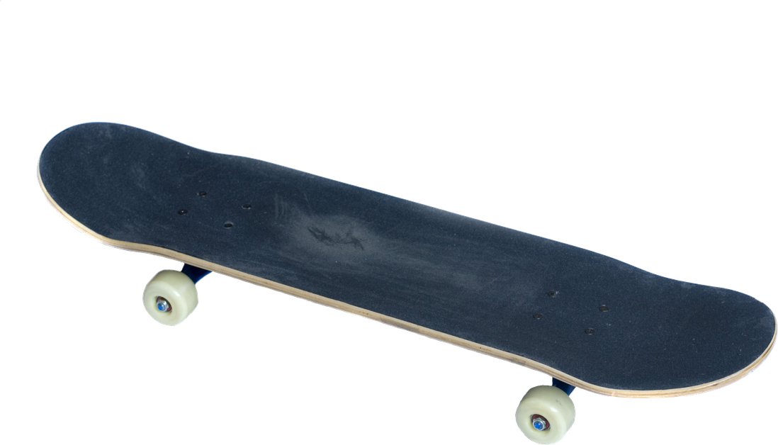 Single Skateboard Transparent Background (black, navy, indigo)