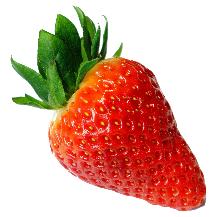 Single Strawberries Png File (black)