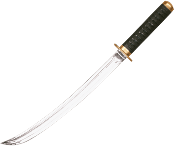 Ninja Katana Png File (black, white)