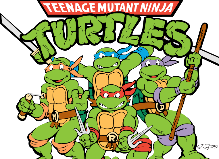 Ninja Turtles Png Image (olive, black, salmon)