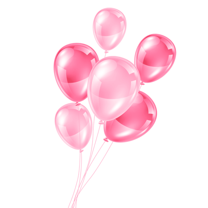 Pink Bunch Of Balloons Png File (black, pink, salmon)