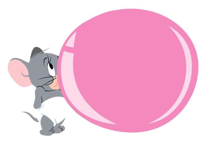 Pink Chewing Gum Png Transparent Image (white, gray, lavender, black, plum)