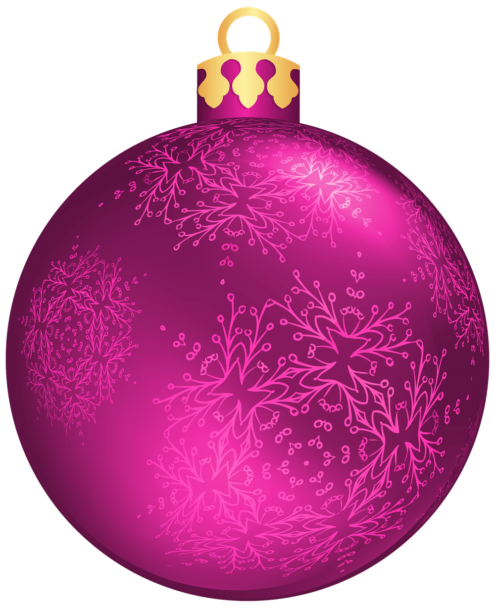 Pink Christmas Png (purple, indigo, black)