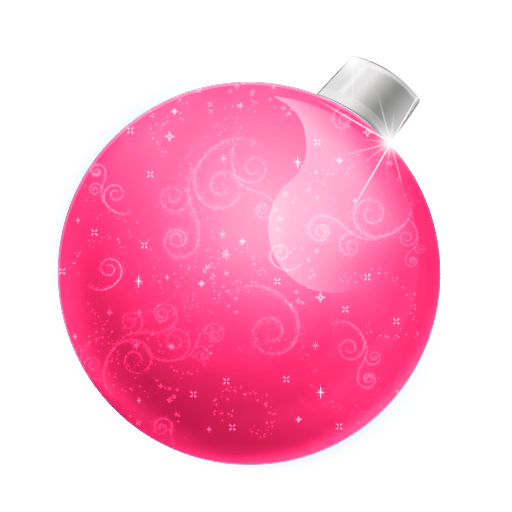 Pink Christmas Transparent (salmon, white)