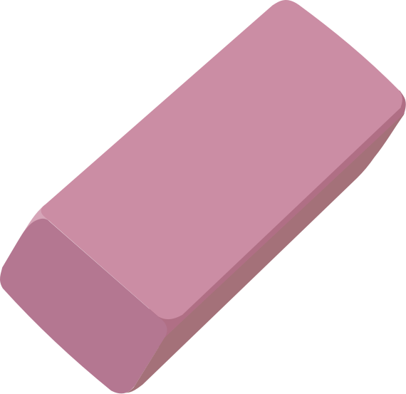 Pink Eraser Transparent Background (black, gray, silver)