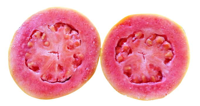 Pink Guava Transparent Png (salmon, black)