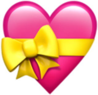 Pink Heart Emoji Png Background Image (yellow, salmon, black)