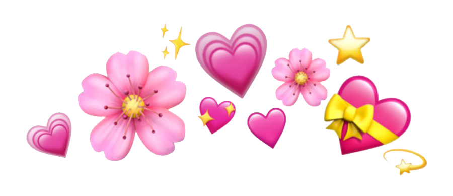 Pink Heart Emoji Png Free Download (white)