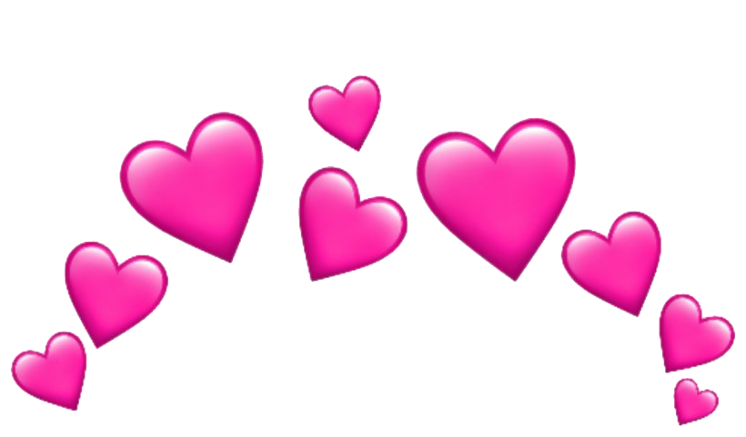 Pink Heart Emoji Png Image (white, purplish red, salmon)