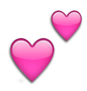 Pink Heart Emoji Png Photo (violet, black)