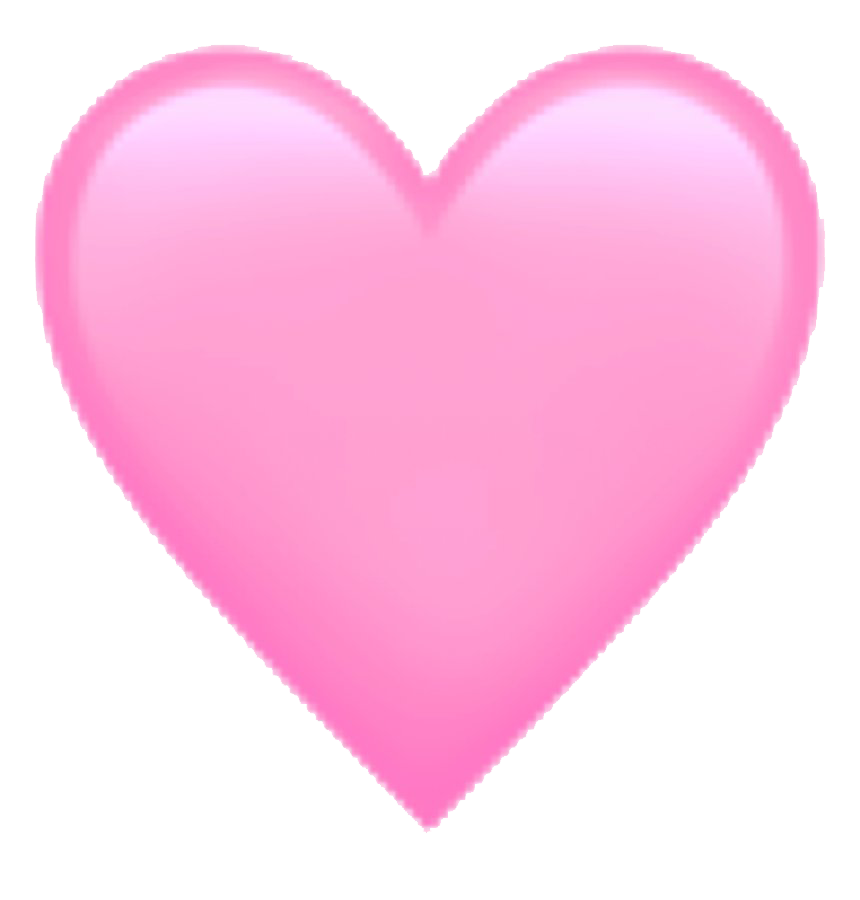 Pink Heart Emoji Transparent Background (pink, white)