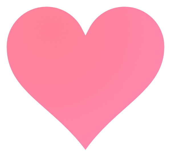 Pink Heart Vector Png Image (salmon, white)