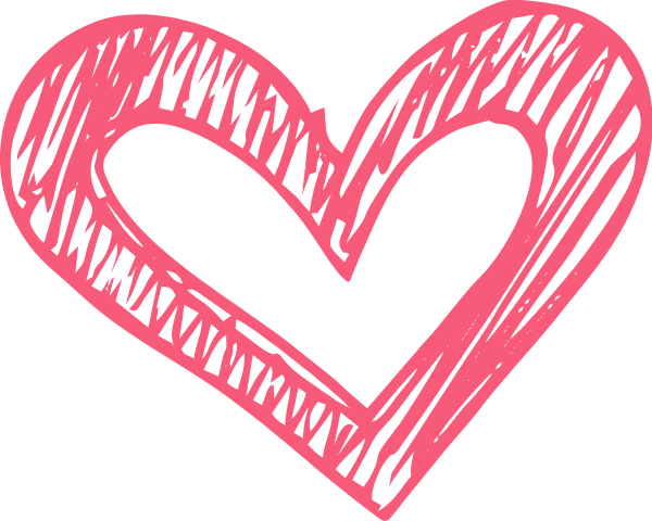 Pink Heart Vector Png Transparent Image (salmon, black)