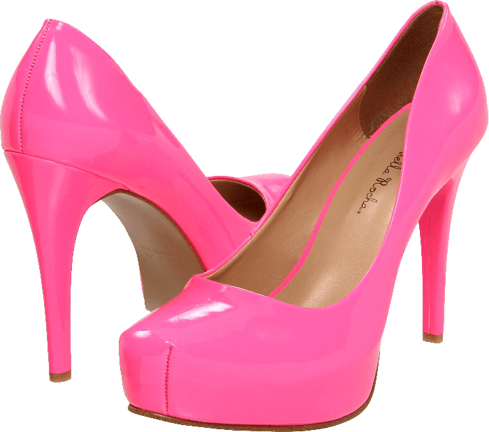 Pink High Heels Shoe Png Clipart (salmon, black)