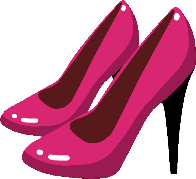 Pink High Heels Shoe Png File (salmon, black, purple, maroon)