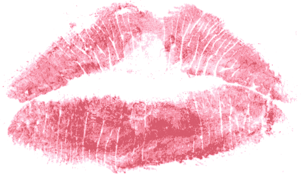 Pink Kiss Png Transparent Image (black, pink, salmon)