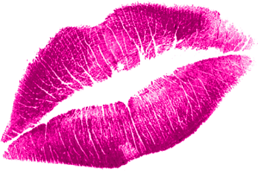 Pink Kiss Transparent Png (purple, black)