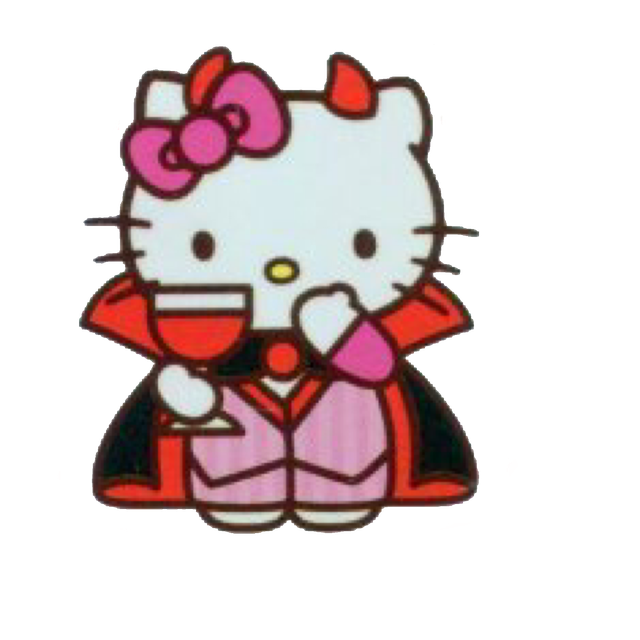 Pink Kitty Png File (lavender, black)