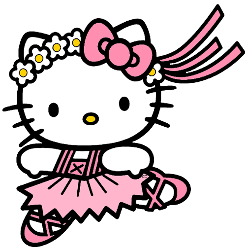 Pink Kitty Png Pic (black, pink, white)