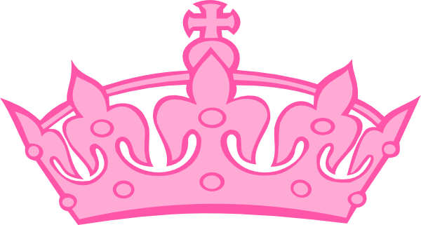 Pink Princess Crown Transparent Background (pink, white)