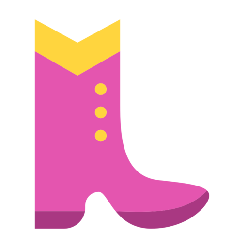 Pink Boot Free Png Icon Download (salmon, indigo, purple, black, gold)