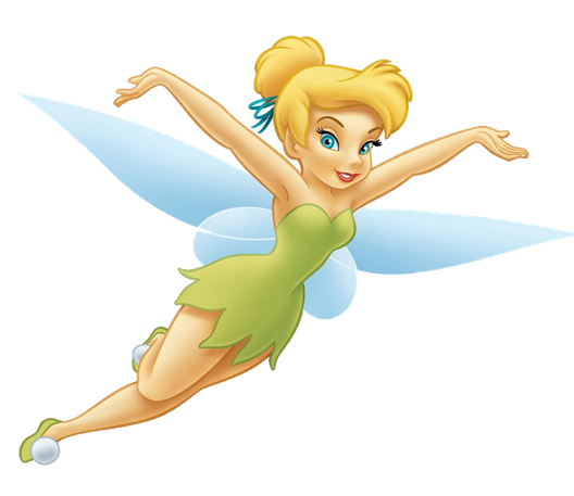 Tinker Bell Transparent Background (black, gray, silver, lavender)