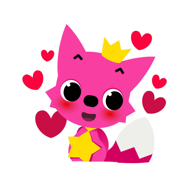 Pinkfong Png Image (red, white, salmon, black, beige)