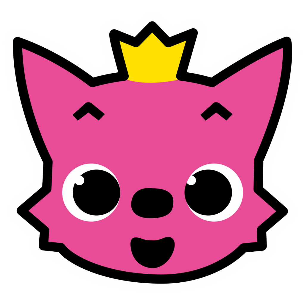 Pinkfong Png Isolated Image (gold, black, white, salmon)