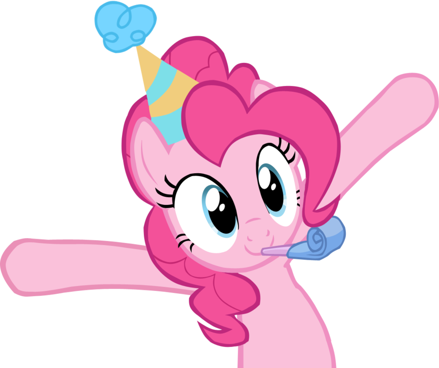 Pinkie Pie Png File (black, pink, salmon, white)